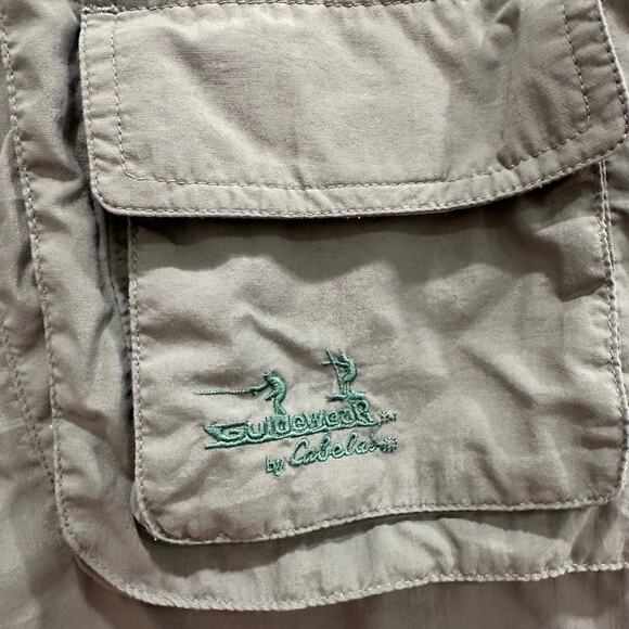 Cabela's Green Cargo Convertible Utility Hiking Fishing Outdoor Mens Pants Large - Picture 5 of 10